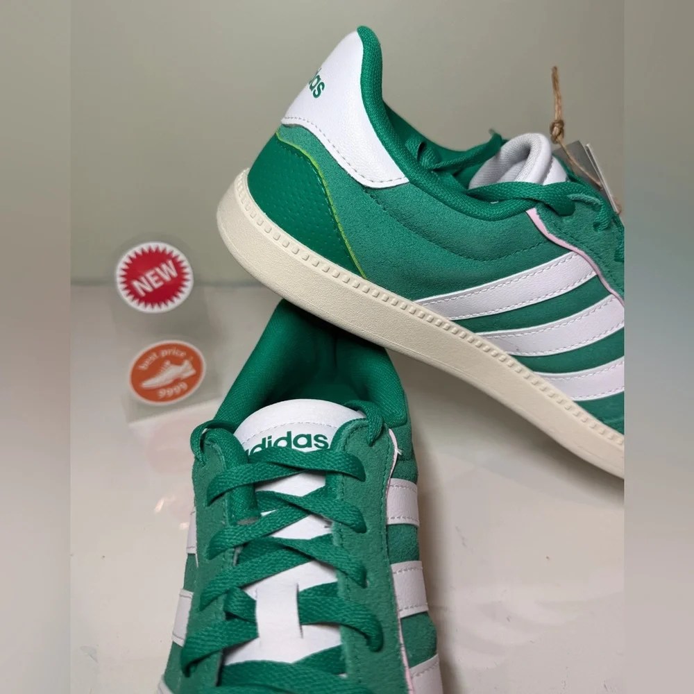 adidas - Size 8 - Women's Breaknet Sleek Shoes Green JH6896 - New - Picture 4 of 12